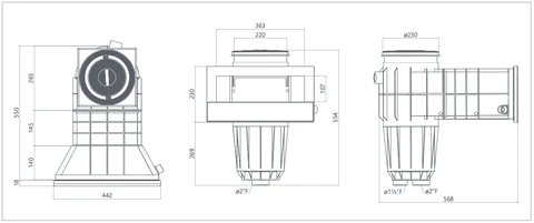 Skimmer Piscina Sfioratore in ABS